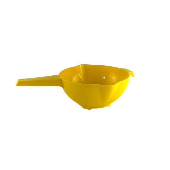 Vintage Tupperware Yellow Colander Strainer 1523 Retro Kitchen Gadget Utensil - Picture 2 of 8